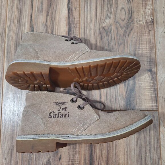 Echts Leder cream suede safari chukka boots size 39 - Picture 6 of 7